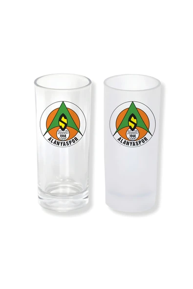 GHOSTBASTIR DESİGN Alanyaspor Buzlu / Buzsuz Seçenekli Rakı Bardağı – 1 Adet Şık Sunum Bardağı 004 ürün görseli 1