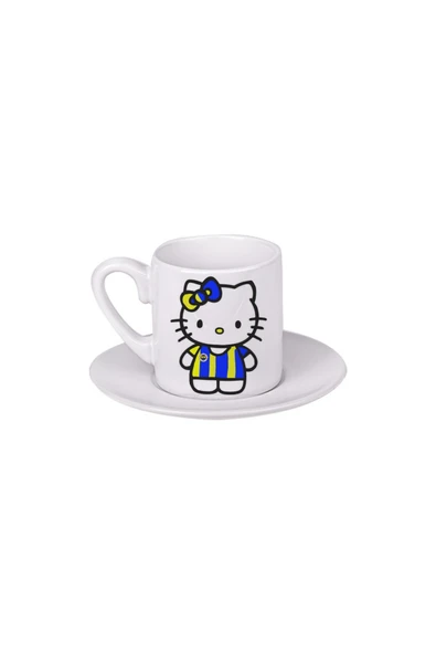 GHOSTBASTIR DESİGN Fenerbahçe Hello Kitty Türk Kahvesi Fincanı 031 ürün görseli 1