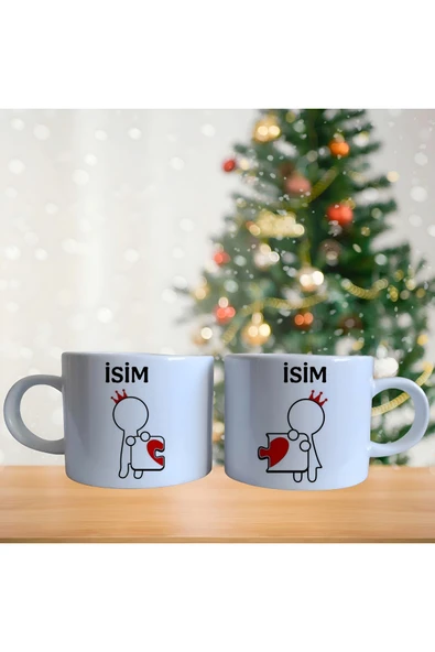 GHOSTBASTIR DESİGN Kişiye Özel Puzzle Kahve Fincan Takımı 001 ürün görseli 1
