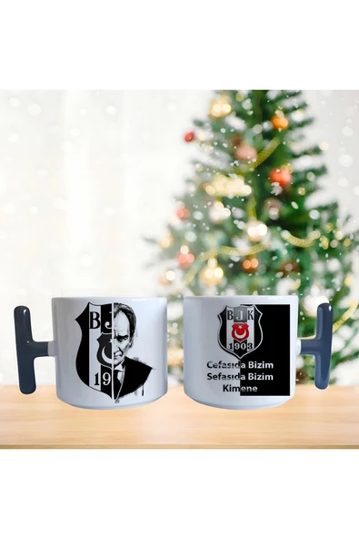GHOSTBASTIR DESİGN Beşiktaş Atatürk Kupa Bardak Tek Adet 0250 ürün görseli 1