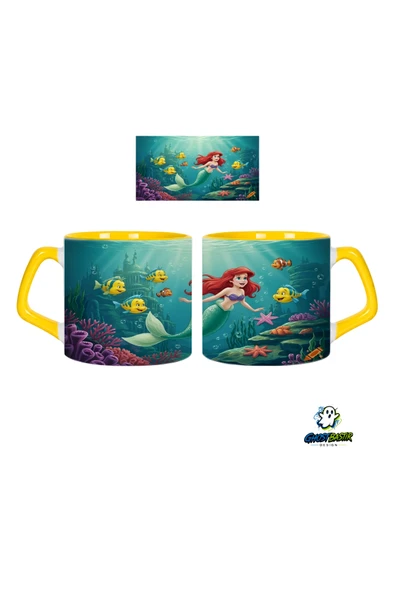GHOSTBASTIR Design Prenses Ariel Kupa Bardak | Tek Adet 0590 ürün görseli 1