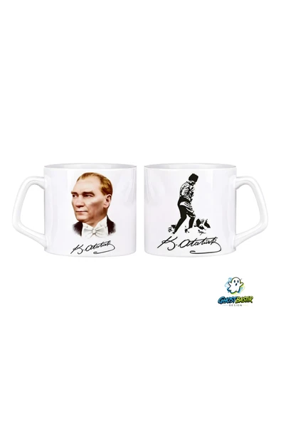 GHOSTBASTIR Design Atatürk Kupa Bardak | Tek Adet 0622 ürün görseli 1