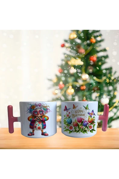 GHOSTBASTIR DESİGN Doğum Günü Emojili Kupa Bardak | Tek Adet 0123 ürün görseli 1