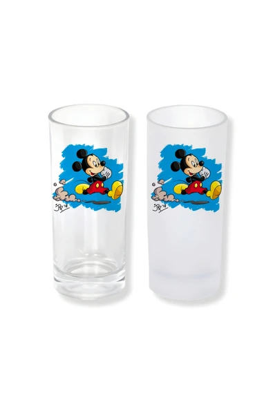 GHOSTBASTIR DESİGN Mickey Mouse Buzlu / Buzsuz Seçenekli Rakı Bardağı – 1 Adet Şık Sunum Bardağı 087 ürün görseli 1