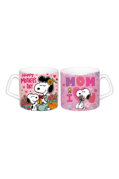 GHOSTBASTIR DESİGN Anneler Günü Snoopy Kupa Bardak | Tek Adet 024 ürün görseli 1