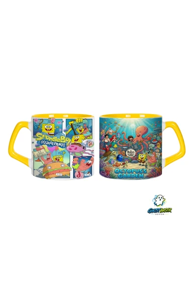 GHOSTBASTIR Design Sünger Bob Kupa Bardak | Tek Adet 0712 ürün görseli 1