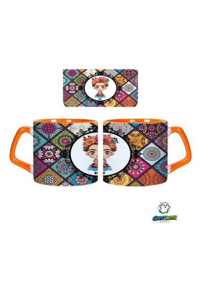GHOSTBASTIR Design Frida Kahlo Kupa Bardak | Tek Adet 0574 ürün görseli 1