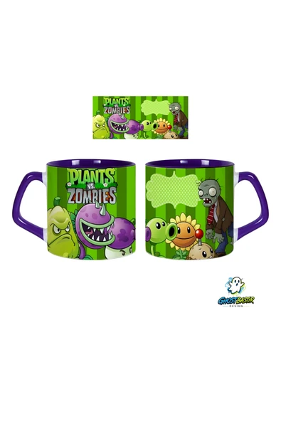 GHOSTBASTIR Design Bitkiler ve Zombiler Kupa Bardak | Tek Adet 0636 ürün görseli 1