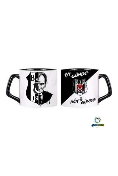 GHOSTBASTIR Design Beşiktaş Atatürk Kupa Bardak Tek Adet 0666 ürün görseli 1