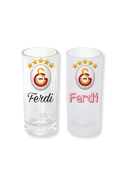 GHOSTBASTIR Design Galatasaray Buzlu / Buzsuz Seçenekli Rakı Bardağı 1 Adet Şık Sunum Bardağı 0164 ürün görseli 1