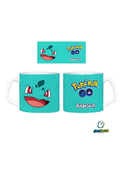 GHOSTBASTIR Design Pokemon Bulbasaur Kupa Bardak | Tek Adet 0680 ürün görseli 1