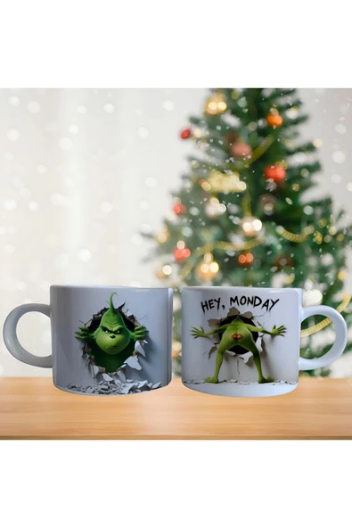 GHOSTBASTIR DESİGN Grinch Kupa Bardak | Tek Adet 0176 ürün görseli 1