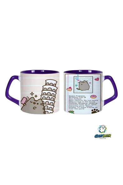 GHOSTBASTIR Design Pusheen Kupa Bardak | Tek Adet 0684 ürün görseli 1