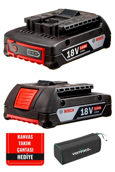 Profesyonel Gba 18 Volt 2.0 Ah Li-on Akü 2 Amper Yedek Batarya (1 ADET) ürün görseli 1