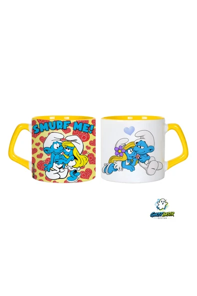 GHOSTBASTIR Design Şirinler Kupa Bardak | Tek Adet 0728 ürün görseli 1