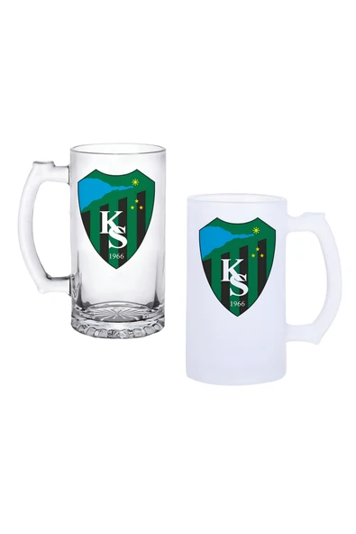 GHOSTBASTIR DESİGN Kocaelispor Kulplu Bira Bardağı Buzlu veya Şeffaf Seçenekli 0142 ürün görseli 1