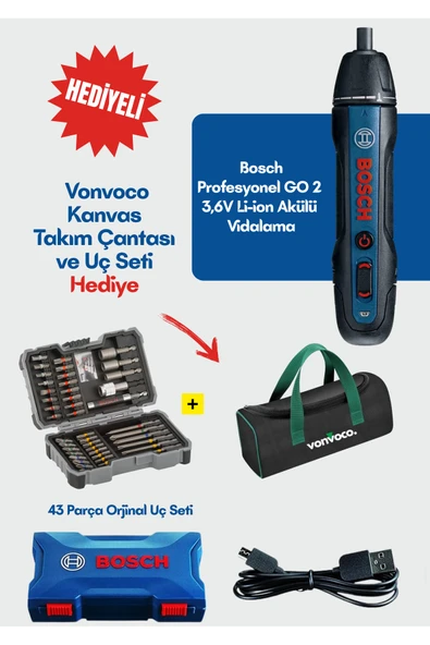 Profesyonel GO 2 3,6V Li-ion Akülü Tornavida Vidalama Professional Şarjlı Akıllı Matkap ürün görseli 1