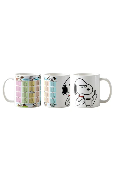 GHOSTBASTIR DESİGN Eğitici Çarpım Tablosu Snoopy Kupa Bardak | Tek Adet K028 ürün görseli 1
