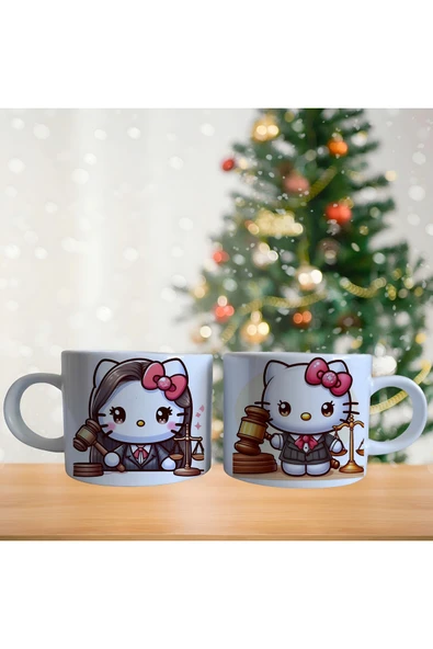 GHOSTBASTIR DESİGN Hakim Hello Kitty Kupa Bardak | Tek Adet 0197 ürün görseli 1