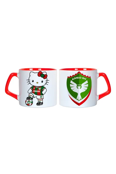 GHOSTBASTIR DESİGN Amedspor Hello Kitty Kupa Bardak | Tek Adet 014 ürün görseli 1