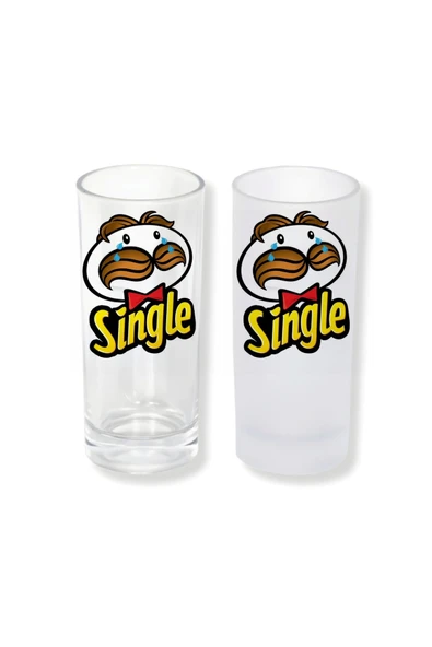 GHOSTBASTIR DESİGN Yalnız Pringles Buzlu / Buzsuz Seçenekli Rakı Bardağı – 1 Adet Şık Sunum Bardağı 0111 ürün görseli 1