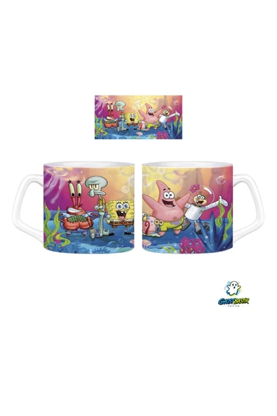 GHOSTBASTIR Design Sünger Bob Kupa Bardak | Tek Adet 0602 ürün görseli 1