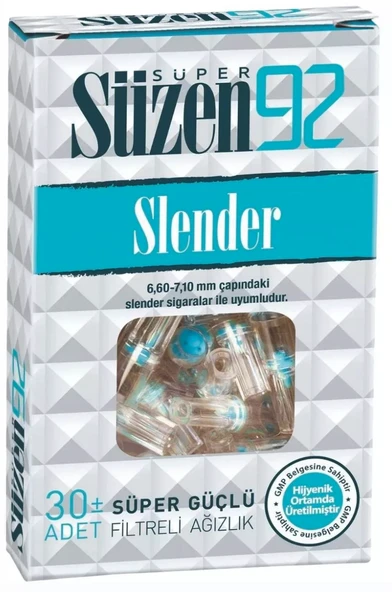 Süper Süzen 92 Slender Filtre Ağızlık 30 lu ürün görseli 1