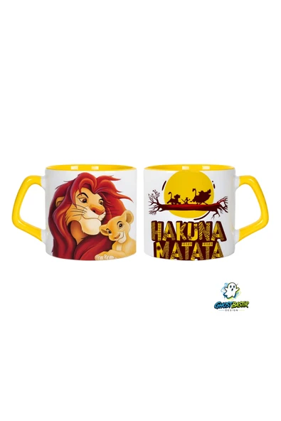 GHOSTBASTIR Design Aslan Kral Kupa Bardak | Tek Adet 0619 ürün görseli 1