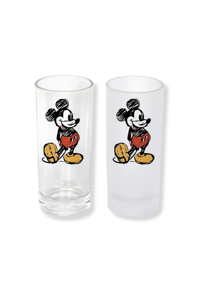 GHOSTBASTIR DESİGN Mickey Mouse Buzlu / Buzsuz Seçenekli Rakı Bardağı – 1 Adet Şık Sunum Bardağı 016 ürün görseli 1
