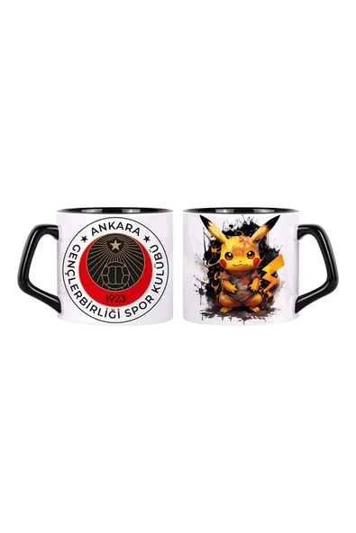 GHOSTBASTIR DESİGN Gençlerbirliği Spor Pikachu Kupa Bardak | Tek Adet 0171 ürün görseli 1