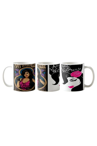 GHOSTBASTIR DESİGN Amy Winehouse Kupa Bardak | Tek Adet K002 ürün görseli 1