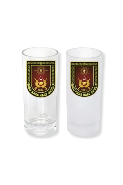 GHOSTBASTIR DESİGN Kara Harp Okulu Buzlu / Buzsuz Seçenekli Rakı Bardağı – 1 Adet Şık Sunum Bardağı 020 ürün görseli 1