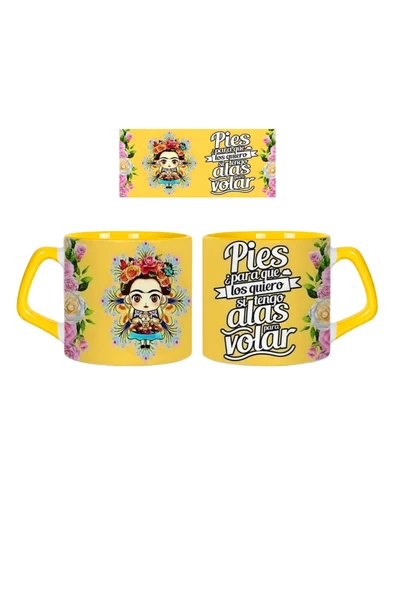 GHOSTBASTIR Design Frida Kahlo Kupa Bardak | Tek Adet 0573 ürün görseli 1