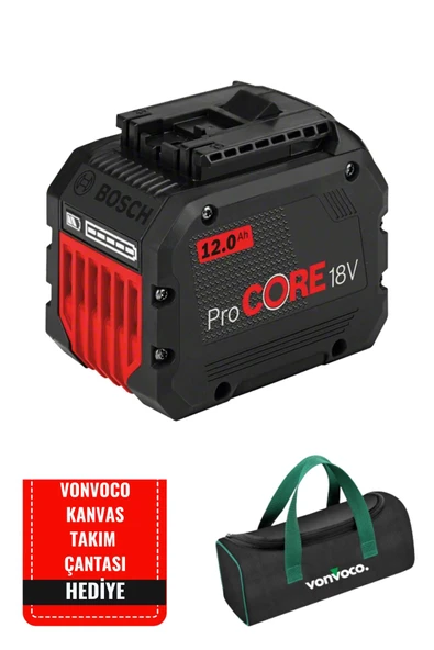 Procore All 18 V 12 Ah Batarya Yedek Akü Kırıcı Delici Şarjlı Matkap Bataryası 18 Volt 12 Amper Pil ürün görseli 1