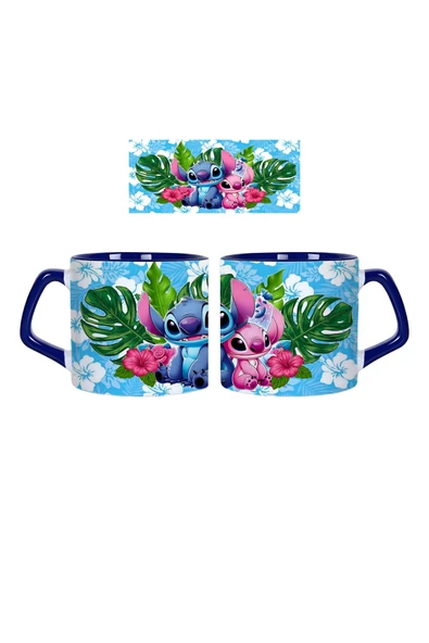 GHOSTBASTIR DESİGN Stitch ve Lola Kupa Bardak | Tek Adet 0458 ürün görseli 1