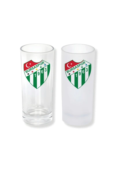 GHOSTBASTIR DESİGN Bursaspor Buzlu / Buzsuz Seçenekli Rakı Bardağı – 1 Adet Şık Sunum Bardağı 0106 ürün görseli 1