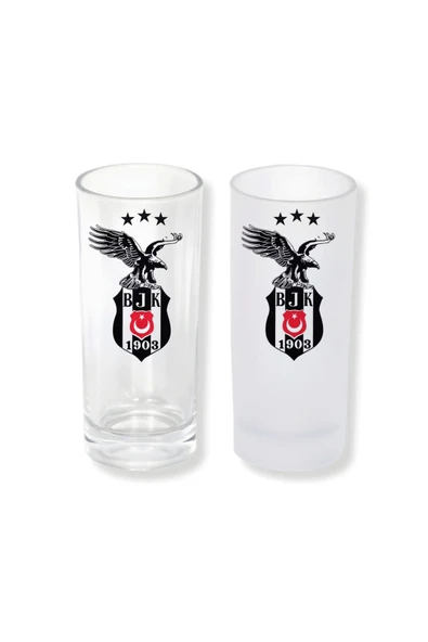 GHOSTBASTIR DESİGN Beşiktaş Buzlu / Buzsuz Seçenekli Rakı Bardağı 1 Adet Şık Sunum Bardağı 069 ürün görseli 1