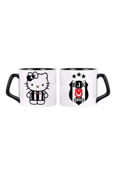 GHOSTBASTIR DESİGN Beşiktaş Hello Kitty Kupa Bardak Tek Adet 0254 ürün görseli 1