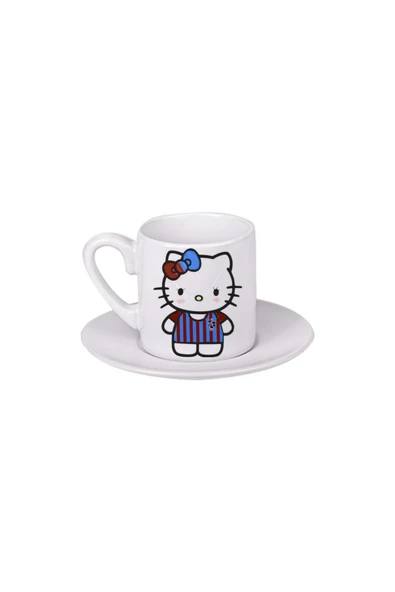 GHOSTBASTIR DESİGN Trabzonspor Hello Kitty Türk Kahvesi Fincanı 022 ürün görseli 1