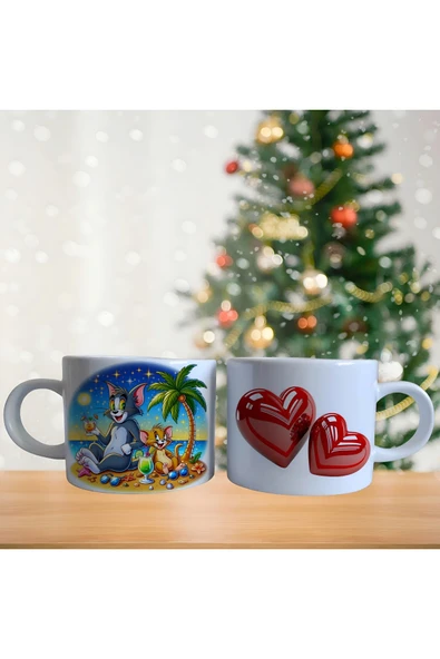 GHOSTBASTIR DESİGN Tom ve Jerry Kupa Bardak | Tek Adet 0518 ürün görseli 1