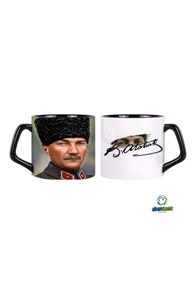 GHOSTBASTIR Design Atatürk Kupa Bardak | Tek Adet 0621 ürün görseli 1