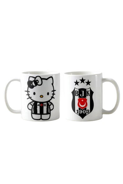 GHOSTBASTIR DESİGN Beşiktaş Hello Kitty Kupa Bardak Tek Adet K070 ürün görseli 1