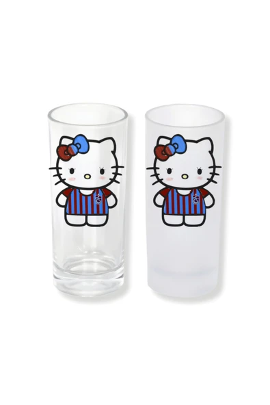 GHOSTBASTIR DESİGN Trabzonspor Hello Kitty Buzlu / Buzsuz Seçenekli Rakı Bardağı – 1 Adet Şık Sunum Bardağı 049 ürün görseli 1