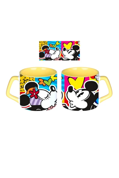 GHOSTBASTIR DESİGN Mickey ve Minnie Kupa Bardak | Tek Adet 0323 ürün görseli 1
