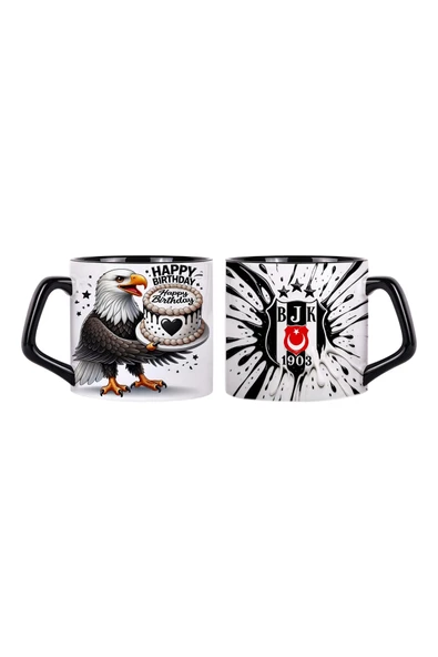 GHOSTBASTIR DESİGN Beşiktaş Doğum Günü Kupa Bardak Tek Adet 0252 ürün görseli 1