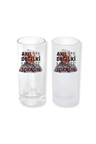 GHOSTBASTIR DESİGN Komik Sözlü Buzlu / Buzsuz Seçenekli Rakı Bardağı – 1 Adet Şık Sunum Bardağı 092 ürün görseli 1