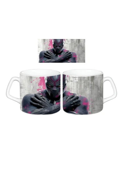 GHOSTBASTIR DESİGN Black Panther Kupa Bardak | Tek Adet 071 ürün görseli 1