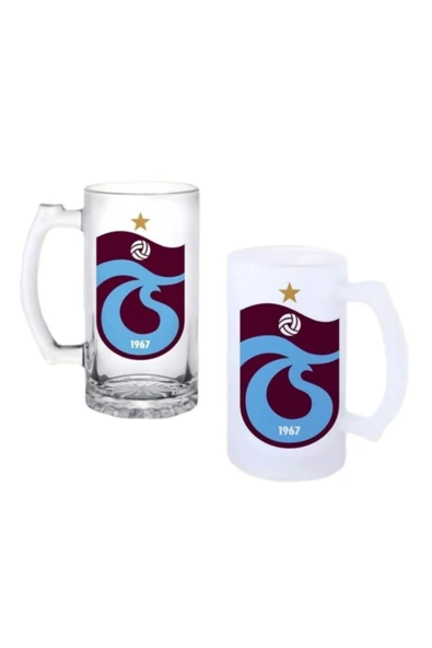 GHOSTBASTIR DESİGN Trabzonspor Kulplu Bira Bardağı Buzlu veya Şeffaf Seçenekli 040 ürün görseli 1