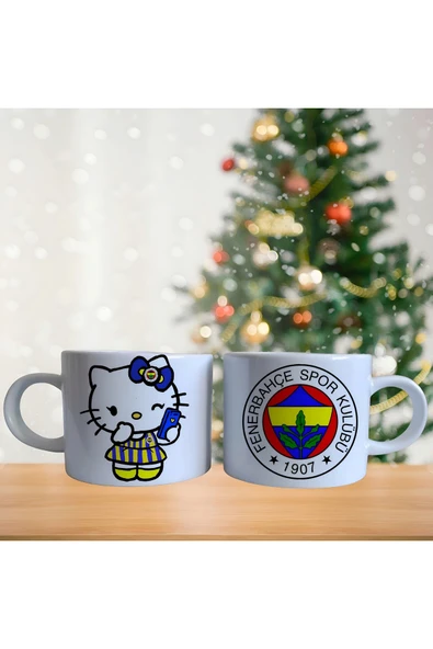 GHOSTBASTIR DESİGN Fenerbahçe Hello Kitty Kupa Bardak Tek Adet 0412 ürün görseli 1