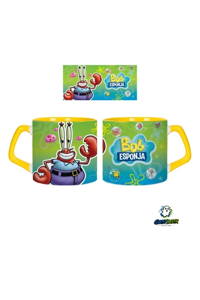 GHOSTBASTIR Design Sünger Bob Kupa Bardak | Tek Adet 0603 ürün görseli 1